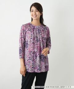 Leilian / レリアン カットソー | プリントタックカットソー【Leilian WHITE LABEL】