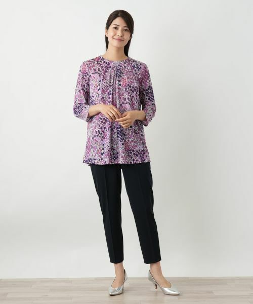 Leilian / レリアン カットソー | プリントタックカットソー【Leilian WHITE LABEL】 | 詳細1