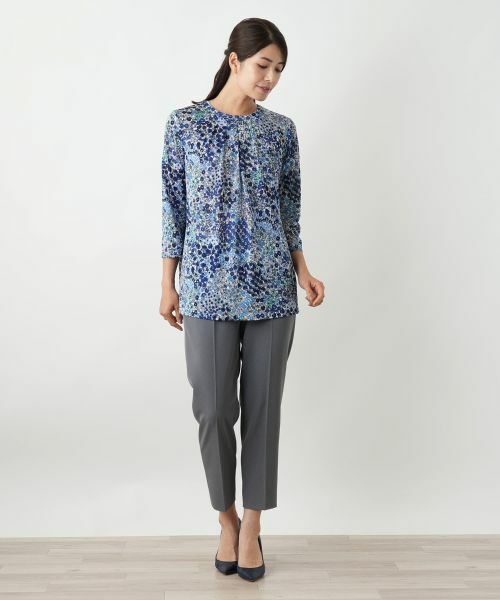 Leilian / レリアン カットソー | プリントタックカットソー【Leilian WHITE LABEL】 | 詳細4