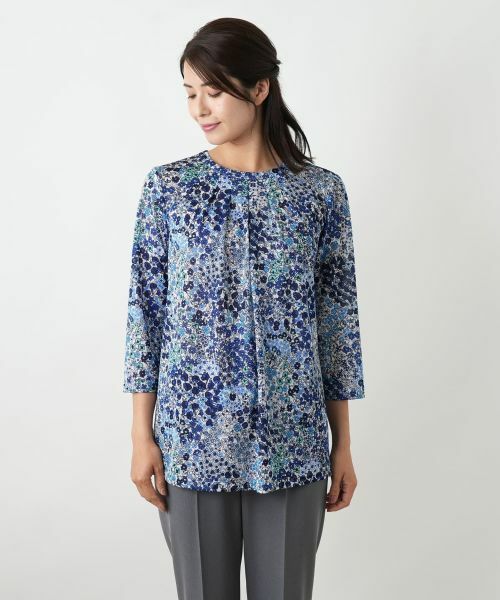 Leilian / レリアン カットソー | プリントタックカットソー【Leilian WHITE LABEL】 | 詳細7