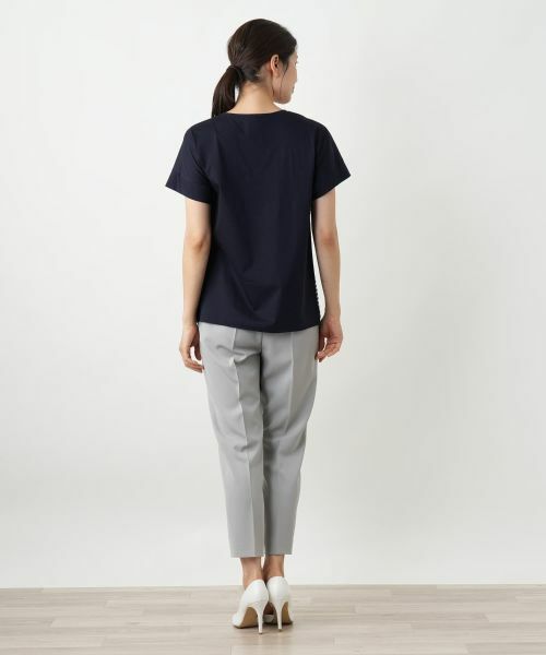 Leilian / レリアン カットソー | ボーダー切替Tシャツ【Leilian WHITE LABEL】 | 詳細6