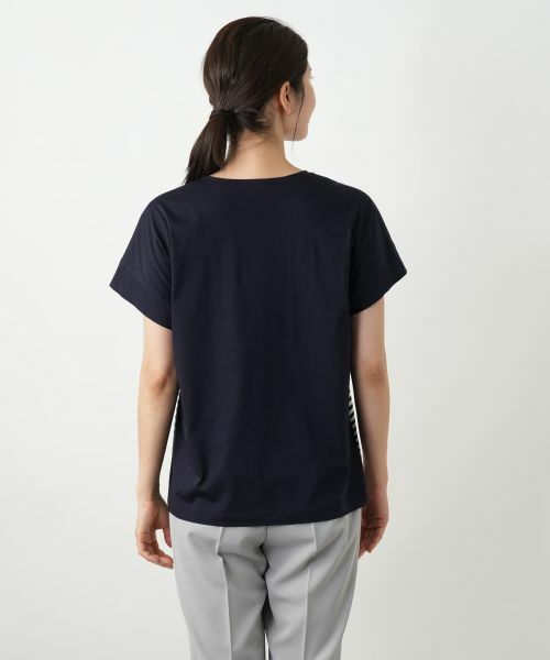 Leilian / レリアン カットソー | ボーダー切替Tシャツ【Leilian WHITE LABEL】 | 詳細9