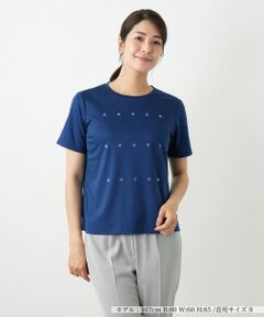 Leilian / レリアン Tシャツ | ビジューTシャツ【Leilian WHITE LABEL】
