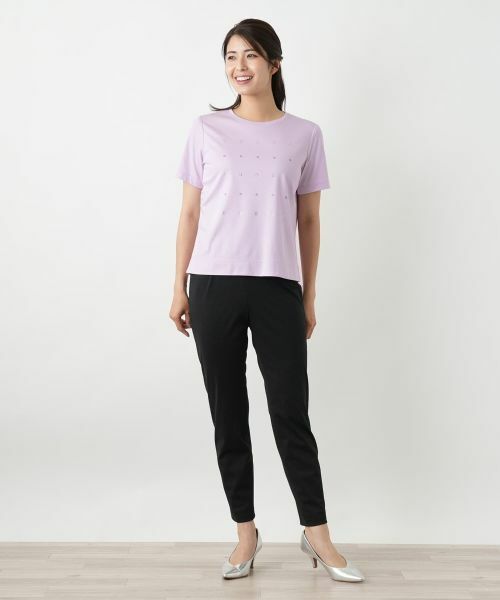 Leilian / レリアン Tシャツ | ビジューTシャツ【Leilian WHITE LABEL】 | 詳細4