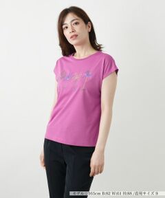 Leilian / レリアン カットソー | 刺繍フレンチスリーブTシャツ【Leilian WHITE LABEL】