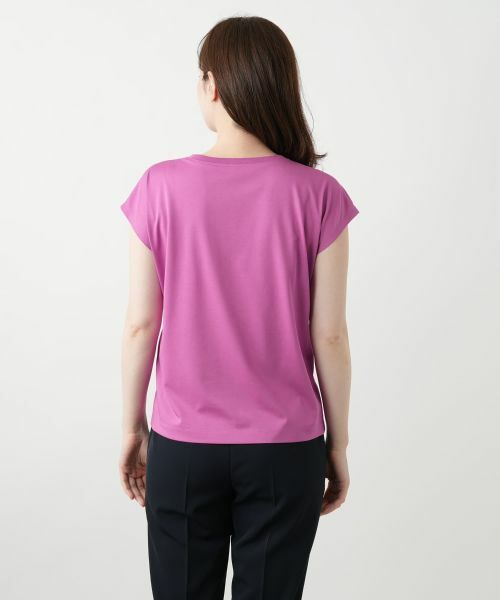 Leilian / レリアン カットソー | 刺繍フレンチスリーブTシャツ【Leilian WHITE LABEL】 | 詳細12