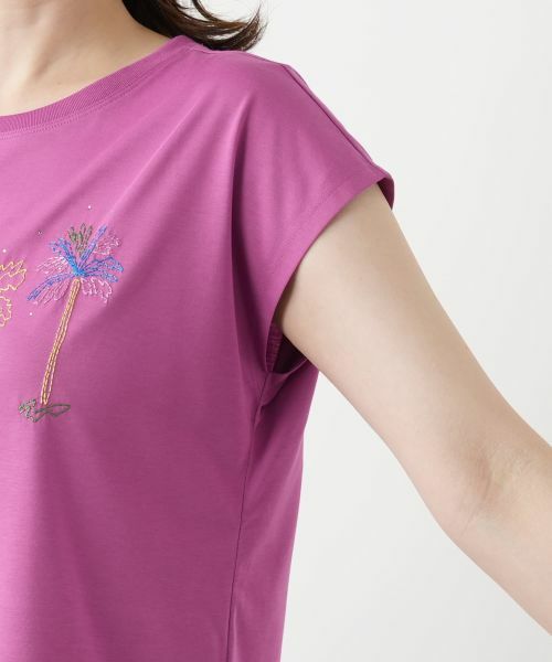 Leilian / レリアン カットソー | 刺繍フレンチスリーブTシャツ【Leilian WHITE LABEL】 | 詳細15