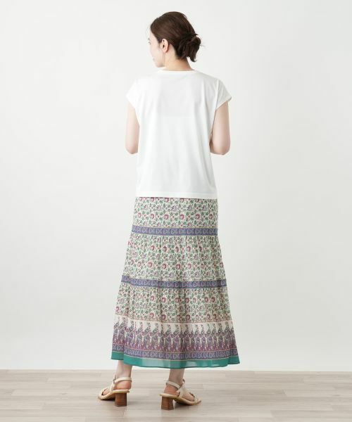 Leilian / レリアン カットソー | 刺繍フレンチスリーブTシャツ【Leilian WHITE LABEL】 | 詳細3