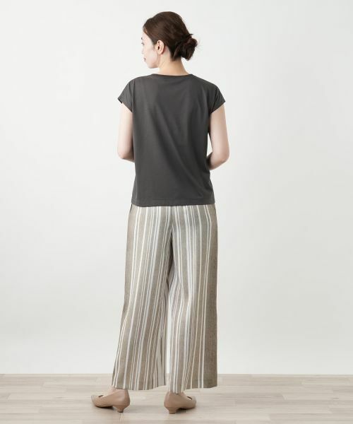 Leilian / レリアン カットソー | 刺繍フレンチスリーブTシャツ【Leilian WHITE LABEL】 | 詳細6