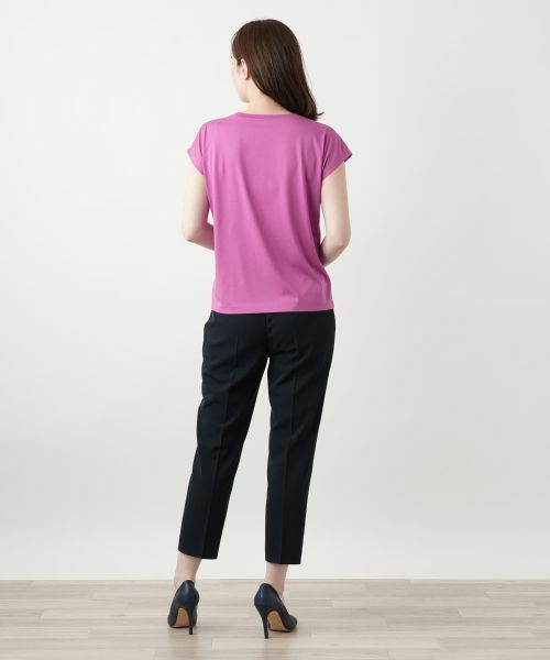 Leilian / レリアン カットソー | 刺繍フレンチスリーブTシャツ【Leilian WHITE LABEL】 | 詳細9