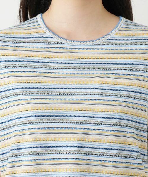 Leilian / レリアン Tシャツ | 幾何学ボーダーカットソー【Leilian WHITE LABEL】 | 詳細10