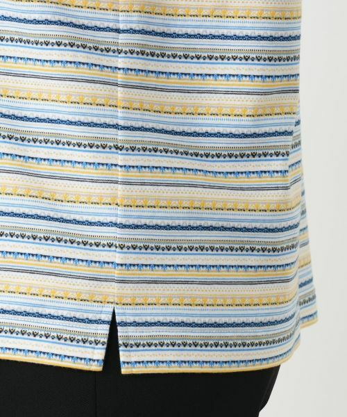 Leilian / レリアン Tシャツ | 幾何学ボーダーカットソー【Leilian WHITE LABEL】 | 詳細13