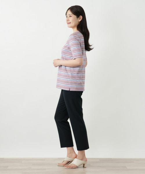 Leilian / レリアン Tシャツ | 幾何学ボーダーカットソー【Leilian WHITE LABEL】 | 詳細2