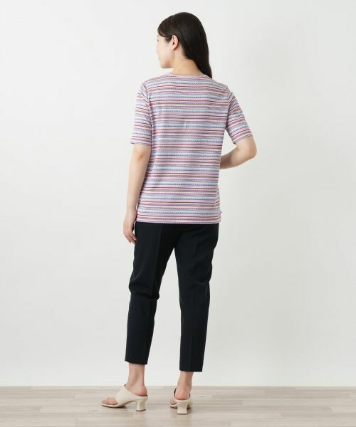 Leilian / レリアン Tシャツ | 幾何学ボーダーカットソー【Leilian WHITE LABEL】 | 詳細3