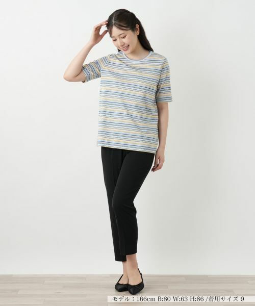 Leilian / レリアン Tシャツ | 幾何学ボーダーカットソー【Leilian WHITE LABEL】 | 詳細4