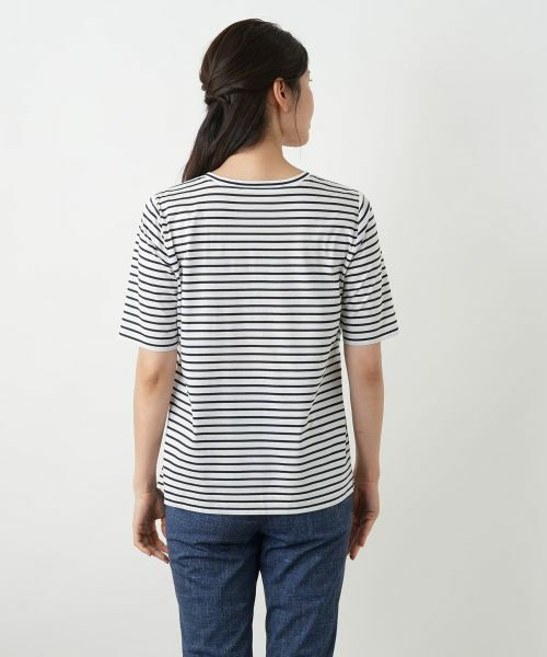 Leilian / レリアン Tシャツ | 刺繍ボーダーカットソー【Leilian WHITE LABEL】 | 詳細12