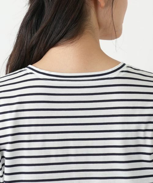 Leilian WHITE LABEL チュニック ネイビー M ボーダー 上品 Leilian WHITE LABEL チュニック ネイビー M ボーダー 上品