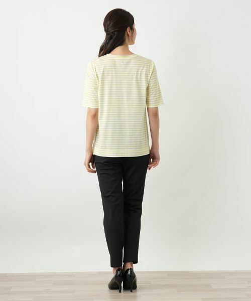 Leilian / レリアン Tシャツ | 刺繍ボーダーカットソー【Leilian WHITE LABEL】 | 詳細6