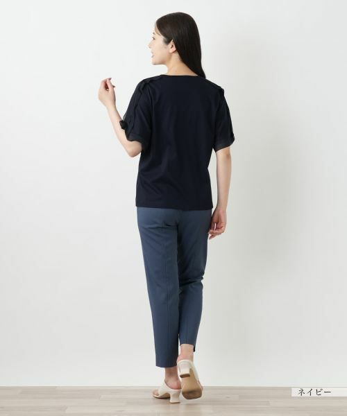 Leilian / レリアン Tシャツ | 異素材切替カットソー【Leilian WHITE LABEL】 | 詳細12