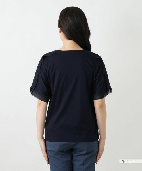 Leilian / レリアン Tシャツ | 異素材切替カットソー【Leilian WHITE LABEL】 | 詳細15