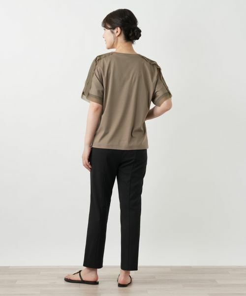 Leilian / レリアン Tシャツ | 異素材切替カットソー【Leilian WHITE LABEL】 | 詳細3