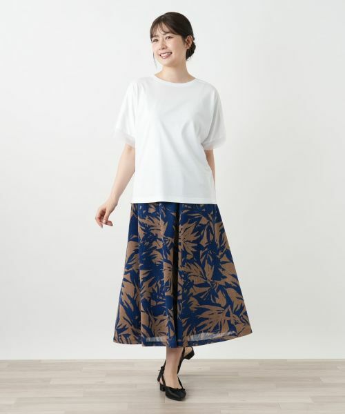 Leilian / レリアン Tシャツ | 異素材切替カットソー【Leilian WHITE LABEL】 | 詳細4