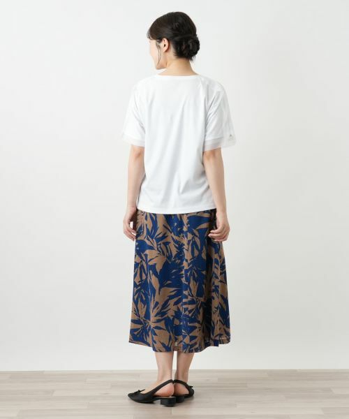 Leilian / レリアン Tシャツ | 異素材切替カットソー【Leilian WHITE LABEL】 | 詳細6