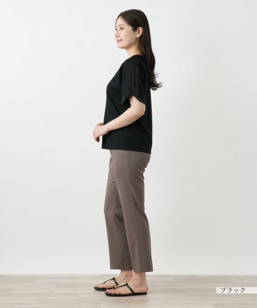 Leilian / レリアン Tシャツ | 異素材切替カットソー【Leilian WHITE LABEL】 | 詳細8