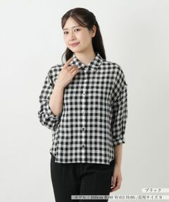 Leilian / レリアン シャツ・ブラウス | ギンガムチェックブラウス【Leilian WHITE LABEL】