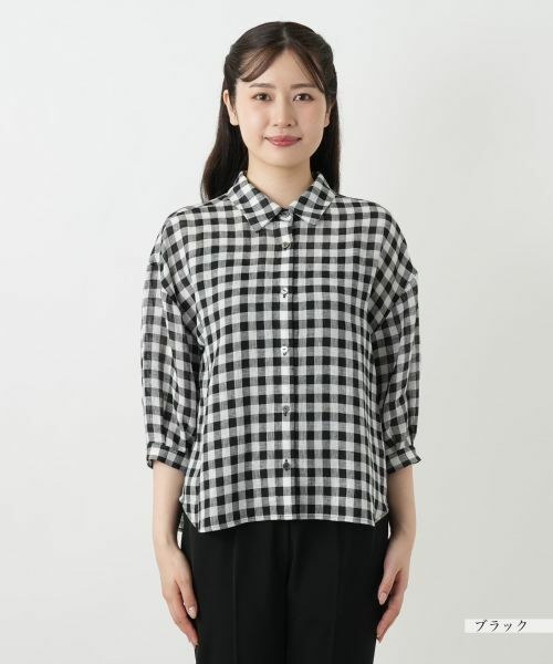 Leilian / レリアン シャツ・ブラウス | ギンガムチェックブラウス【Leilian WHITE LABEL】 | 詳細7
