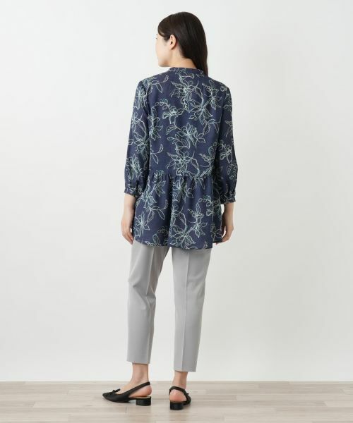 Leilian / レリアン シャツ・ブラウス | ボタニカル柄ブラウス【Leilian WHITE LABEL】 | 詳細8