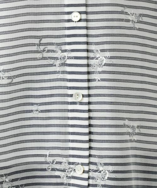 Leilian / レリアン シャツ・ブラウス | 刺繍ボーダーブラウス【Leilian WHITE LABEL】 | 詳細12