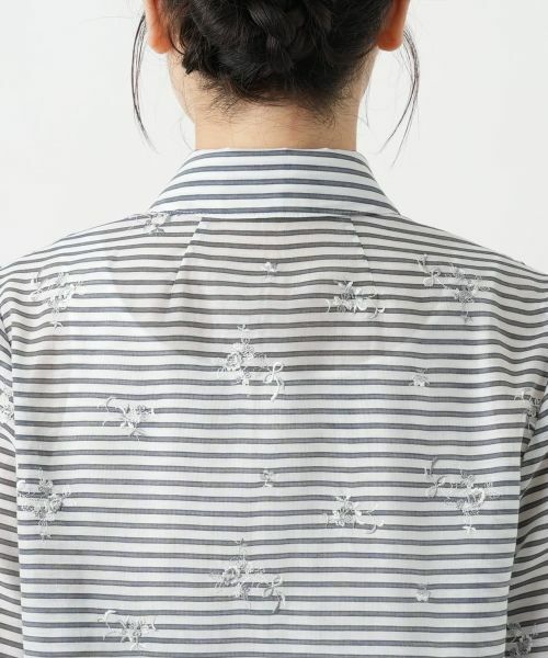 Leilian / レリアン シャツ・ブラウス | 刺繍ボーダーブラウス【Leilian WHITE LABEL】 | 詳細8