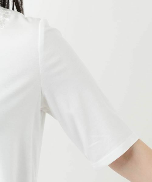 Leilian / レリアン カットソー | 刺繍クルーネックカットソー【Leilian WHITE LABEL】 | 詳細16