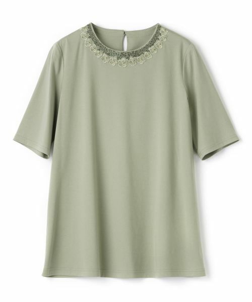 Leilian / レリアン カットソー | 刺繍クルーネックカットソー【Leilian WHITE LABEL】 | 詳細21