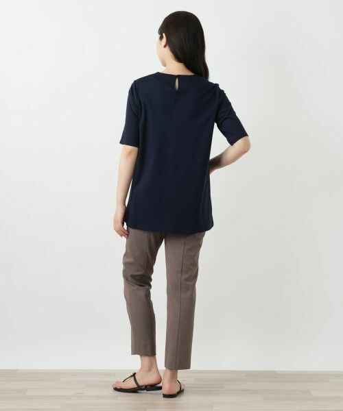 Leilian / レリアン カットソー | 刺繍クルーネックカットソー【Leilian WHITE LABEL】 | 詳細6