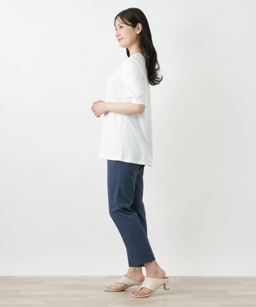 Leilian / レリアン カットソー | 刺繍クルーネックカットソー【Leilian WHITE LABEL】 | 詳細8