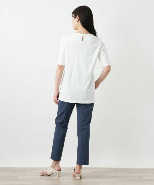 Leilian / レリアン カットソー | 刺繍クルーネックカットソー【Leilian WHITE LABEL】 | 詳細9