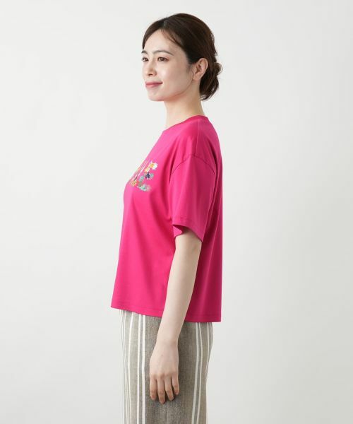 Leilian / レリアン Tシャツ | 刺繍プリントTシャツ【Leilian WHITE LABEL】 | 詳細11