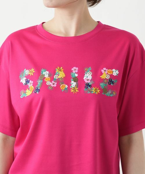 Leilian / レリアン Tシャツ | 刺繍プリントTシャツ【Leilian WHITE LABEL】 | 詳細13