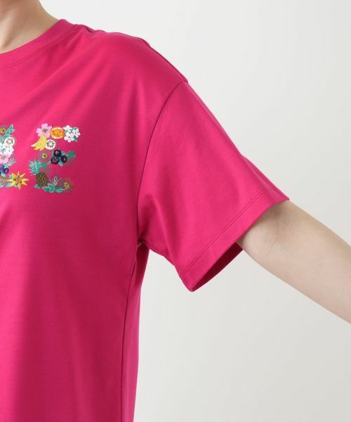 Leilian / レリアン Tシャツ | 刺繍プリントTシャツ【Leilian WHITE LABEL】 | 詳細15