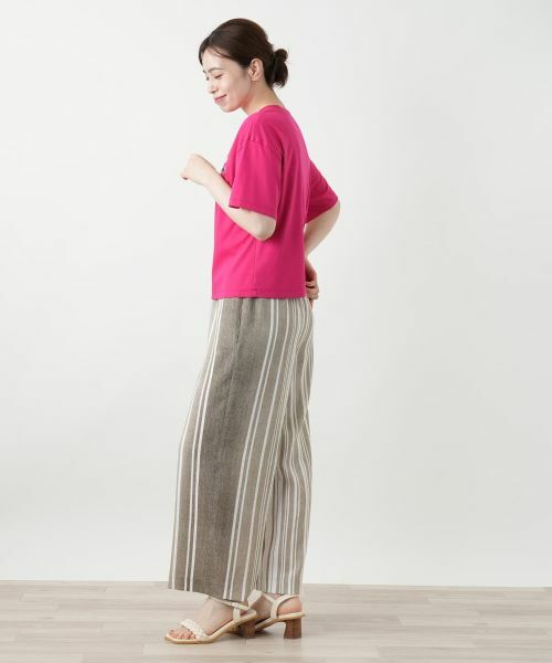 Leilian / レリアン Tシャツ | 刺繍プリントTシャツ【Leilian WHITE LABEL】 | 詳細8