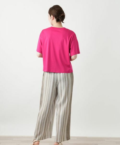 Leilian / レリアン Tシャツ | 刺繍プリントTシャツ【Leilian WHITE LABEL】 | 詳細9