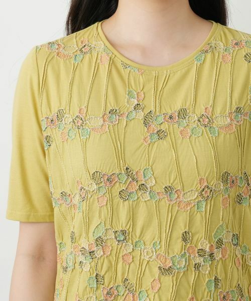 Leilian / レリアン カットソー | 刺繍クルーネックカットソー【Leilian WHITE LABEL】 | 詳細10