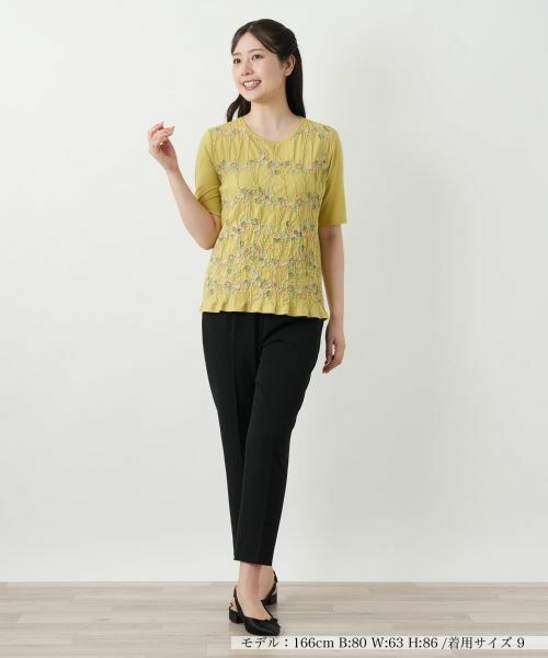 Leilian / レリアン カットソー | 刺繍クルーネックカットソー【Leilian WHITE LABEL】 | 詳細4