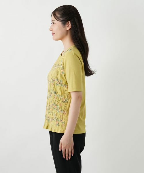 Leilian / レリアン カットソー | 刺繍クルーネックカットソー【Leilian WHITE LABEL】 | 詳細8