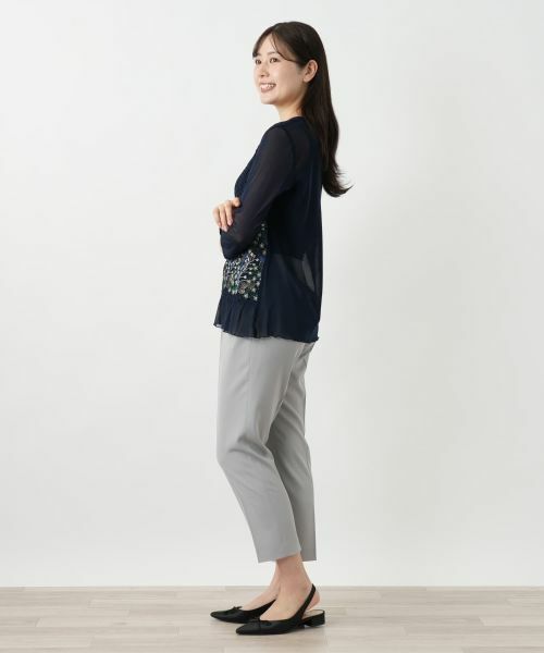 Leilian / レリアン カットソー | 刺繍シアーカットソー【Leilian WHITE LABEL】 | 詳細2