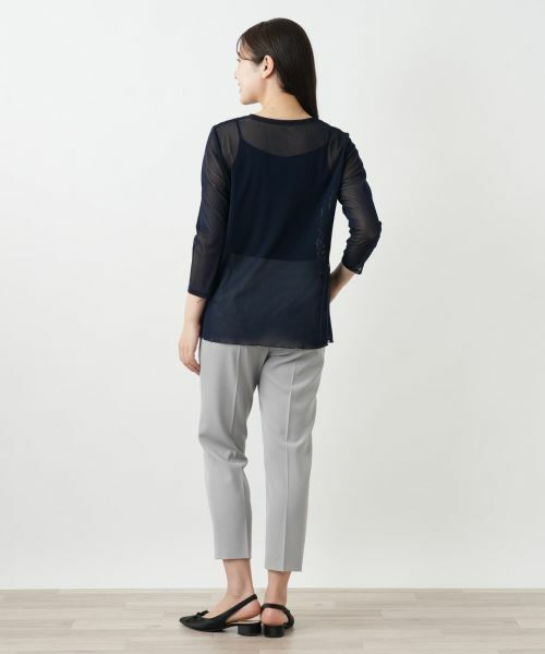 Leilian / レリアン カットソー | 刺繍シアーカットソー【Leilian WHITE LABEL】 | 詳細3