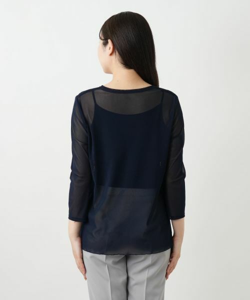 Leilian / レリアン カットソー | 刺繍シアーカットソー【Leilian WHITE LABEL】 | 詳細6