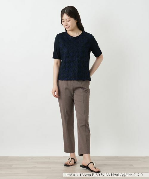 Leilian / レリアン カットソー | 千鳥格子柄カットソー【Leilian WHITE LABEL】 | 詳細4